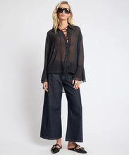 Load image into Gallery viewer, One Teaspoon Hayden Mid Waist Wide Leg Cropped Denim Jean in Raw Indigo