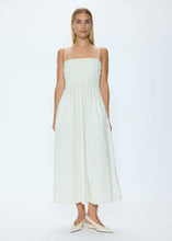 Load image into Gallery viewer, Pistola Bianca Shirred Bodice Dress in Sage Egret Stripe