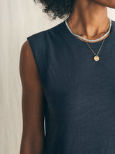 Load image into Gallery viewer, Faherty Sunwashed Slub Muscle Dress in Washed Black