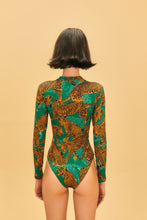 Load image into Gallery viewer, Green Artsy Leopards Bodysuit - FINAL SALE