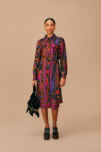 Farm Rio Mixed Wild Horses Black Chemise