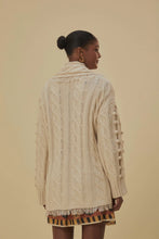 Load image into Gallery viewer, Farm Rio Khaki Braided Knit Cardigan - FINAL SALE