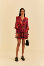 Load image into Gallery viewer, Farm Rio Tropical Tapestry Pink Mini Dress - FINAL SALE