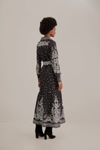 Load image into Gallery viewer, Farm Rio Black Paisley Bloom Maxi Dress