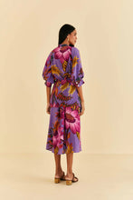 Load image into Gallery viewer, Farm Rio Maxi Flowers Purple Maxi Dress