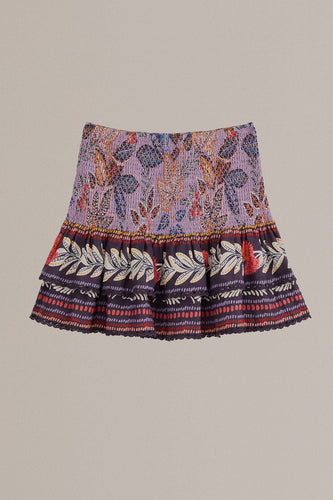 Farm Rio Lavender Wild Night Mini Skirt - FINAL SALE