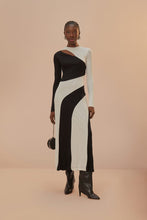 Load image into Gallery viewer, Farm Rio Black and White Cut-Out L/S Midi Dress - FINAL SALE