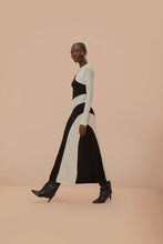 Load image into Gallery viewer, Farm Rio Black and White Cut-Out L/S Midi Dress - FINAL SALE