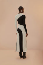 Load image into Gallery viewer, Farm Rio Black and White Cut-Out L/S Midi Dress - FINAL SALE
