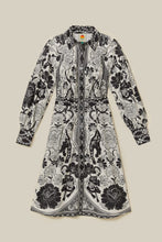 Load image into Gallery viewer, Farm Rio Off-White Flower Leopards Collared Midi Dress