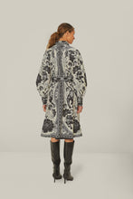 Load image into Gallery viewer, Farm Rio Off-White Flower Leopards Collared Midi Dress