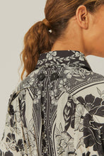 Load image into Gallery viewer, Farm Rio Off-White Flower Leopards Collared Midi Dress