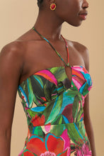 Load image into Gallery viewer, Farm Rio Mutlicolor Jardin De Reve Organic Cotton Midi Dress