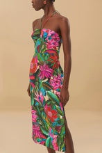 Load image into Gallery viewer, Farm Rio Mutlicolor Jardin De Reve Organic Cotton Midi Dress