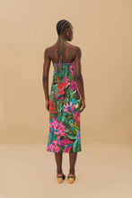 Load image into Gallery viewer, Farm Rio Mutlicolor Jardin De Reve Organic Cotton Midi Dress