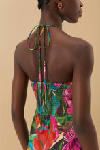 Load image into Gallery viewer, Farm Rio Mutlicolor Jardin De Reve Organic Cotton Midi Dress