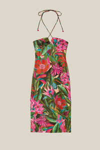 Farm Rio Mutlicolor Jardin De Reve Organic Cotton Midi Dress