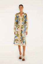 Load image into Gallery viewer, Farm Rio Sand Garden Scarf Long Sleeve Organic Cotton Midi Dress