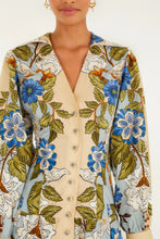 Load image into Gallery viewer, Farm Rio Sand Garden Scarf Long Sleeve Organic Cotton Midi Dress