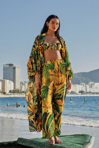 Farm Rio Bananart Yellow Kimono