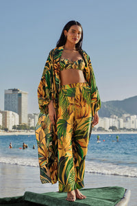 Farm Rio Bananart Yellow Kimono
