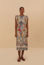 Load image into Gallery viewer, Farm Rio Off-White Boho Glam Midi Dress