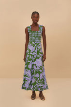 Load image into Gallery viewer, Farm Rio Green Tropical Swing Sleeveless Midi Dress