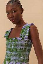 Load image into Gallery viewer, Farm Rio Green Tropical Swing Sleeveless Midi Dress