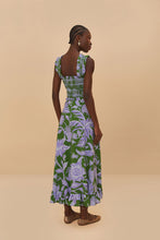 Load image into Gallery viewer, Farm Rio Green Tropical Swing Sleeveless Midi Dress