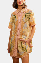 Load image into Gallery viewer, Farm Rio Mulitcolor Banana Royalty Kaleidoscope Shirt