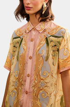 Load image into Gallery viewer, Farm Rio Mulitcolor Banana Royalty Kaleidoscope Shirt