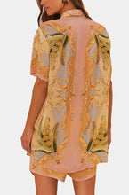 Load image into Gallery viewer, Farm Rio Mulitcolor Banana Royalty Kaleidoscope Shirt