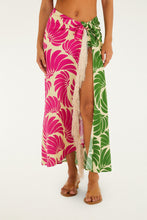 Load image into Gallery viewer, Farm Rio Banana Wings Midi Skirt in Banana Wings Pink