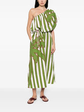 Load image into Gallery viewer, Farm Rio Off-White One-Shoulder Lenzing Ecovero Euroflax Midi Dress - FINAL SALE