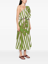 Load image into Gallery viewer, Farm Rio Off-White One-Shoulder Lenzing Ecovero Euroflax Midi Dress - FINAL SALE