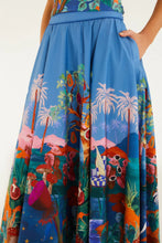 Load image into Gallery viewer, Farm Rio Multicolor Dream Landscape Organic Cotton Midi Skirt