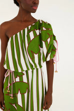 Load image into Gallery viewer, Farm Rio Off-White One-Shoulder Lenzing Ecovero Euroflax Midi Dress - FINAL SALE