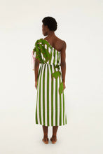 Load image into Gallery viewer, Farm Rio Off-White One-Shoulder Lenzing Ecovero Euroflax Midi Dress - FINAL SALE