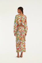 Load image into Gallery viewer, Farm Rio Off-White Sand Cocktail Euroflax Premium Linen Midi Skirt - FINAL SALE