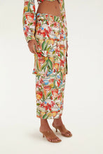 Load image into Gallery viewer, Farm Rio Off-White Sand Cocktail Euroflax Premium Linen Midi Skirt - FINAL SALE