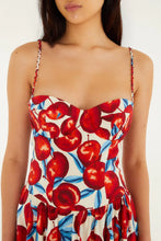 Load image into Gallery viewer, Farm Rio Cherry Blossom Sleeveless Lenzing Ecovero Euroflax Midi Dress