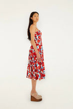 Load image into Gallery viewer, Farm Rio Cherry Blossom Sleeveless Lenzing Ecovero Euroflax Midi Dress