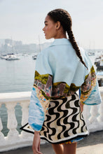 Load image into Gallery viewer, Farm Rio Multicolor Copacabana Beach Euroflax Premiun Linen Long Sleeve Kimono