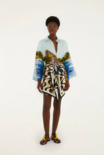 Load image into Gallery viewer, Farm Rio Multicolor Copacabana Beach Euroflax Premiun Linen Long Sleeve Kimono