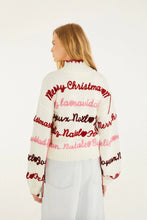 Load image into Gallery viewer, Farm Rio Off-White Merry Christmas Sweater