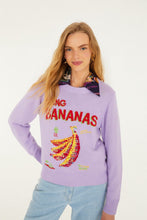 Load image into Gallery viewer, Farm Rio Lilac Going Bananas Knit Sweater - FINAL SALE