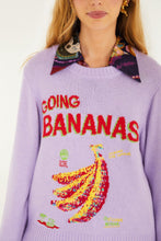 Load image into Gallery viewer, Farm Rio Lilac Going Bananas Knit Sweater - FINAL SALE