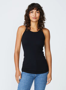 Stateside 2x1 Rib Racerback Tank in Black