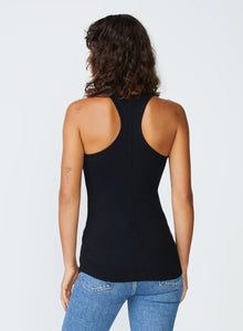 Stateside 2x1 Rib Racerback Tank in Black