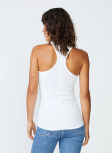 Stateside 2x1 Rib Racerback in White